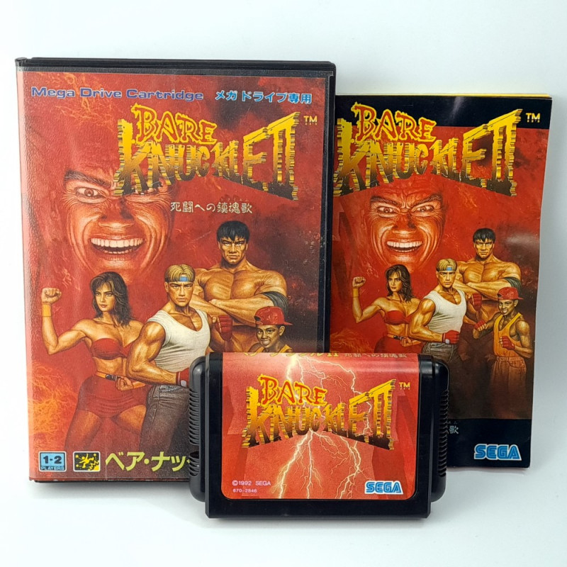 Bare Knuckle II (Streets of rage II) ベア・ナックル２　死闘への鎮魂歌 Sega Megadrive Japan  Ver. Beat them all Mega Drive 1992