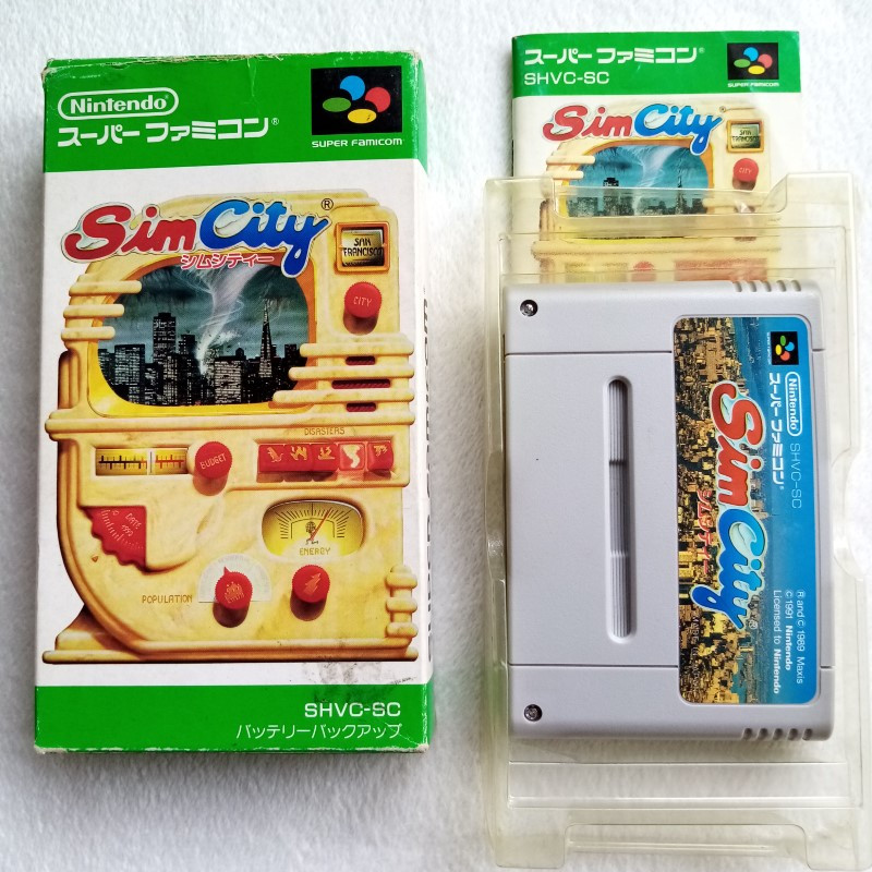 Sim City Super Famicom Japan Ver. Simulation Gestion Nintendo 1991 (Nintendo SFC)