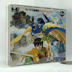 Record of Lodoss War +Spin.Card + Map Nec PC Engine Super CD-Rom² Japan Ver. PCE Hudson Soft Rpg 1992