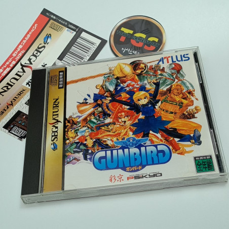 Gunbird With Spine Card Sega Saturn Japan Ver. Shmup Atlus Psikyo 1995
