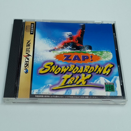 Zap! Snowboarding Trix + Spin.Card&Sticker Sega Saturn Japan Pony Canyon Sport 1997
