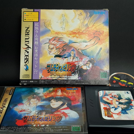 Samurai Spirits 4 +Ram Card Set Sega Saturn Japan Game Shodown IV SNK Fighting 1996