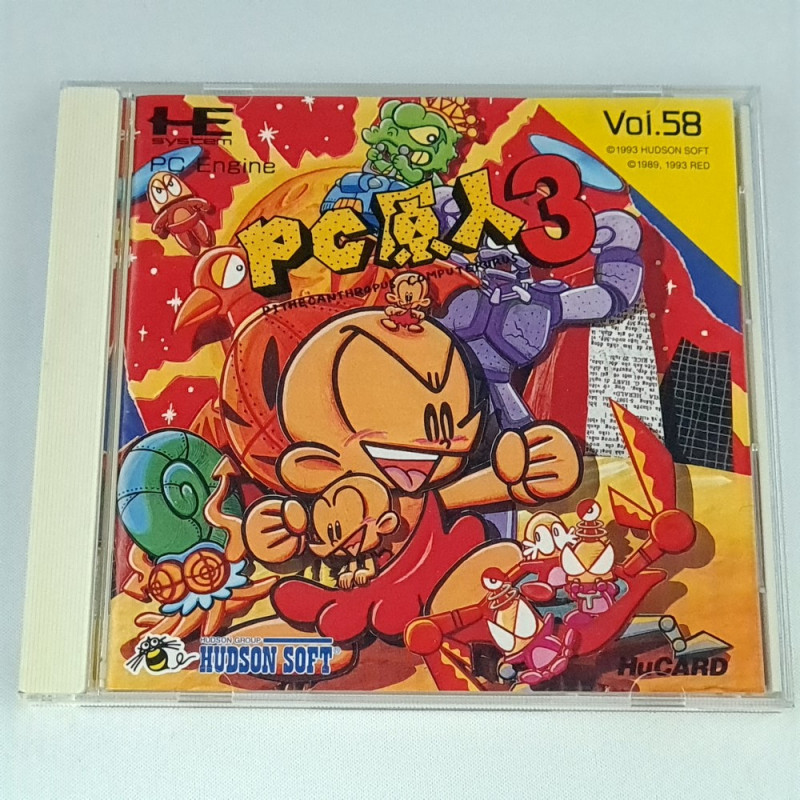 PC Genjin 3 Nec PC Engine Hucard Japan Game PCE Bonk Kid Action Hudson Soft Vol.58 1993