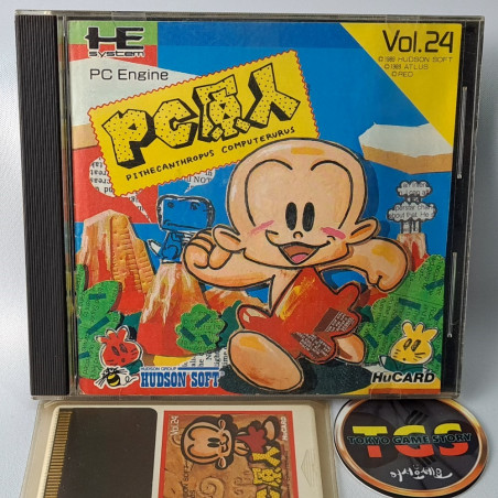 PC Genjin (TBE With Reg. Card) Nec PC Engine Hucard Japan Ver. PCE Platform Hudson 1989 Kid Bonk