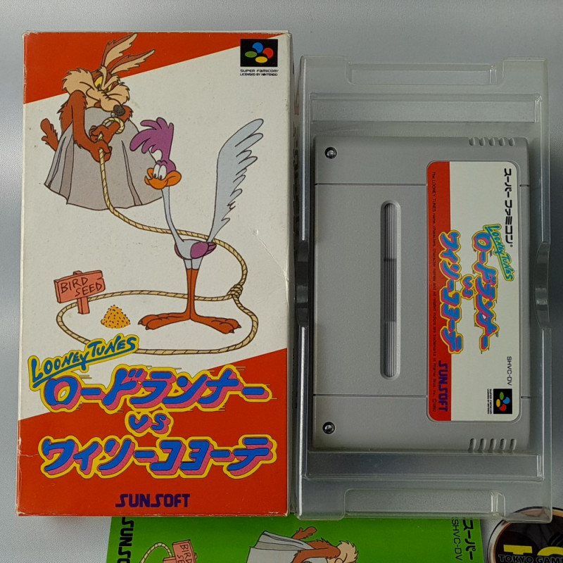 Looney Tunes Road Runner vs Wily E Coyote Super Famicom Japan Game Nintendo SFC Sunsoft Action 1992 Warner Bros