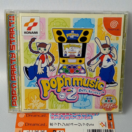 Pop'n Music 2 + Spin.Card Sega Dreamcast Japan Ver. Konami Music 1999