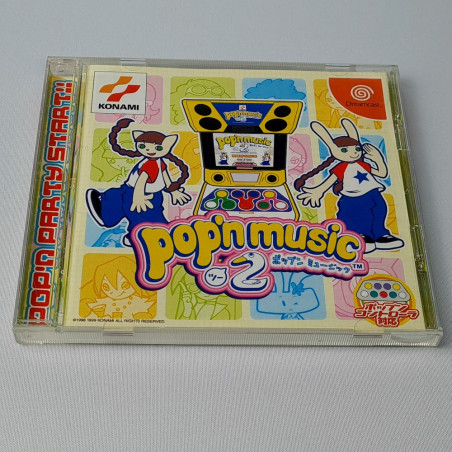 Pop'n Music 2 + Spin.Card Sega Dreamcast Japan Ver. Konami Music 1999