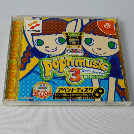 Pop'n Music 3 Append Disc + Spin.Card Sega Dreamcast Japan Konami Music
