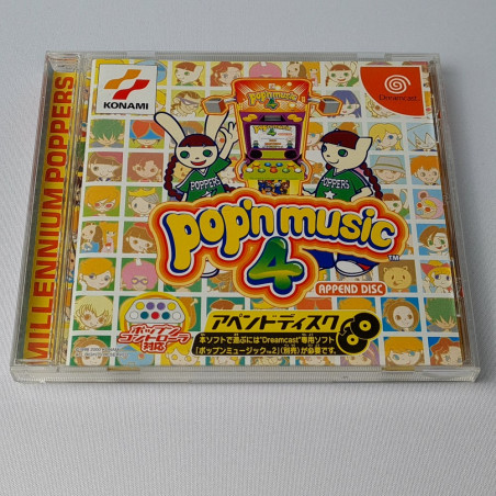 Pop'n Music 4 + Spin.Card Append Disc Sega Dreamcast Japan Konami Music 2000