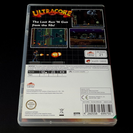 Ultracore + Bonus Card Nintendo SWITCH UK Strictly Limited Action Plateform Run' N Gun