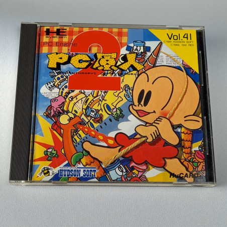 PC Genjin 2 (TBE+ RegCard) Nec PC Engine Hucard Japan Ver. PCE Platform Hudson 1991 Kid Bonk