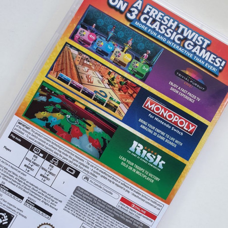 Hasbro Game Night Monopoly, Risk, Trivial Pursuit Nintendo Switch UK with texte en Français vers. USED Ubisoft Party Games
