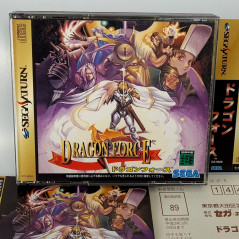 DRAGON FORCE +Map,Obi&Reg.Card! Sega Saturn Japan Game Simulation RPG 1996
