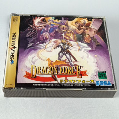 DRAGON FORCE +Map,Obi&Reg.Card! Sega Saturn Japan Game Simulation RPG 1996