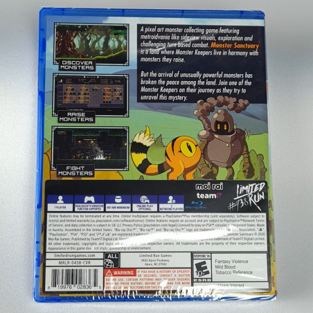 MONSTER SANCTUARY PS4 NEW Limited Run LRG Game in EN-FR-DE-ES-IT-RU-CH MOI RAI Platform Adventure RPG