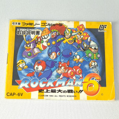 Rockman 6 + Reg.Card Famicom FC Japan Ver. Megaman Action Capcom 1993 CAP-6V Mega Man
