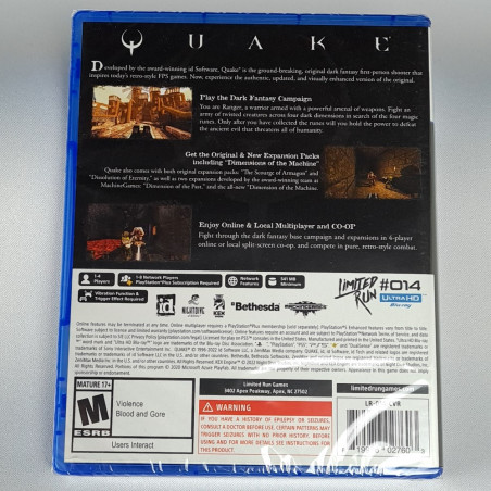 QUAKE PS5 Limited Run LRG014 NEW Game in EN-FR-ES-IT-DE (Playstation 5 PS5)