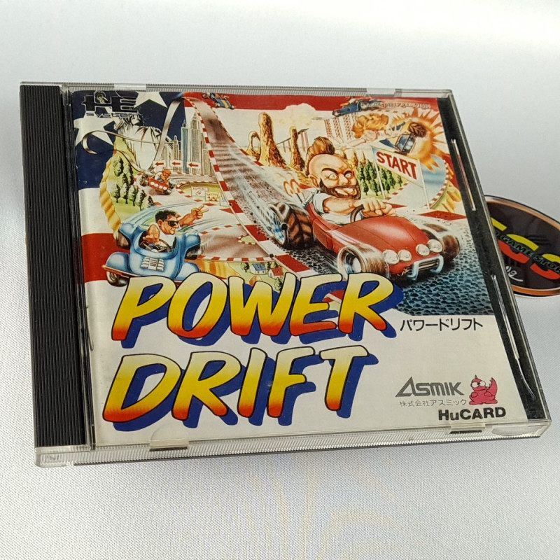 Power Drift Nec PC Engine Hucard Japan Ver. PCE Asmik Ace Course 1990