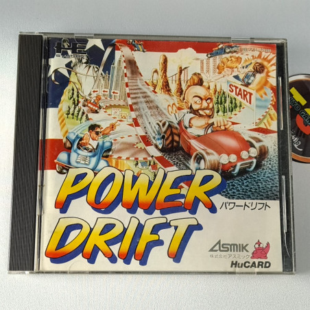 Power Drift Nec PC Engine Hucard Japan Ver. PCE Asmik Ace Course 1990