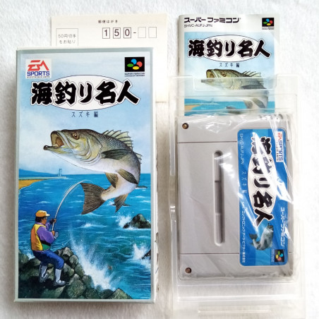Umi Tsuri Meijin Suzuki Hen Super Famicom (Nintendo SFC) Japan Ver. Fishing EA Sports SHVC-P-AUFJ