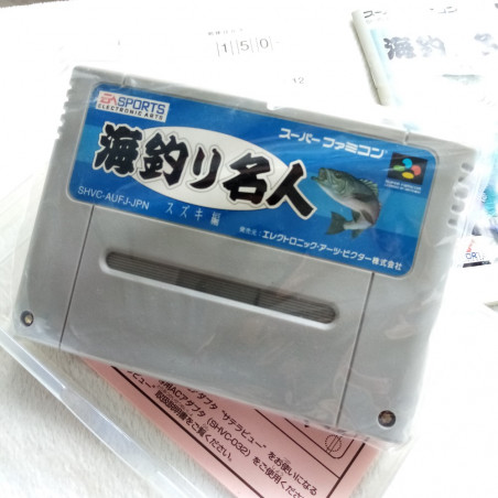 Umi Tsuri Meijin Suzuki Hen Super Famicom (Nintendo SFC) Japan Ver. Fishing EA Sports SHVC-P-AUFJ