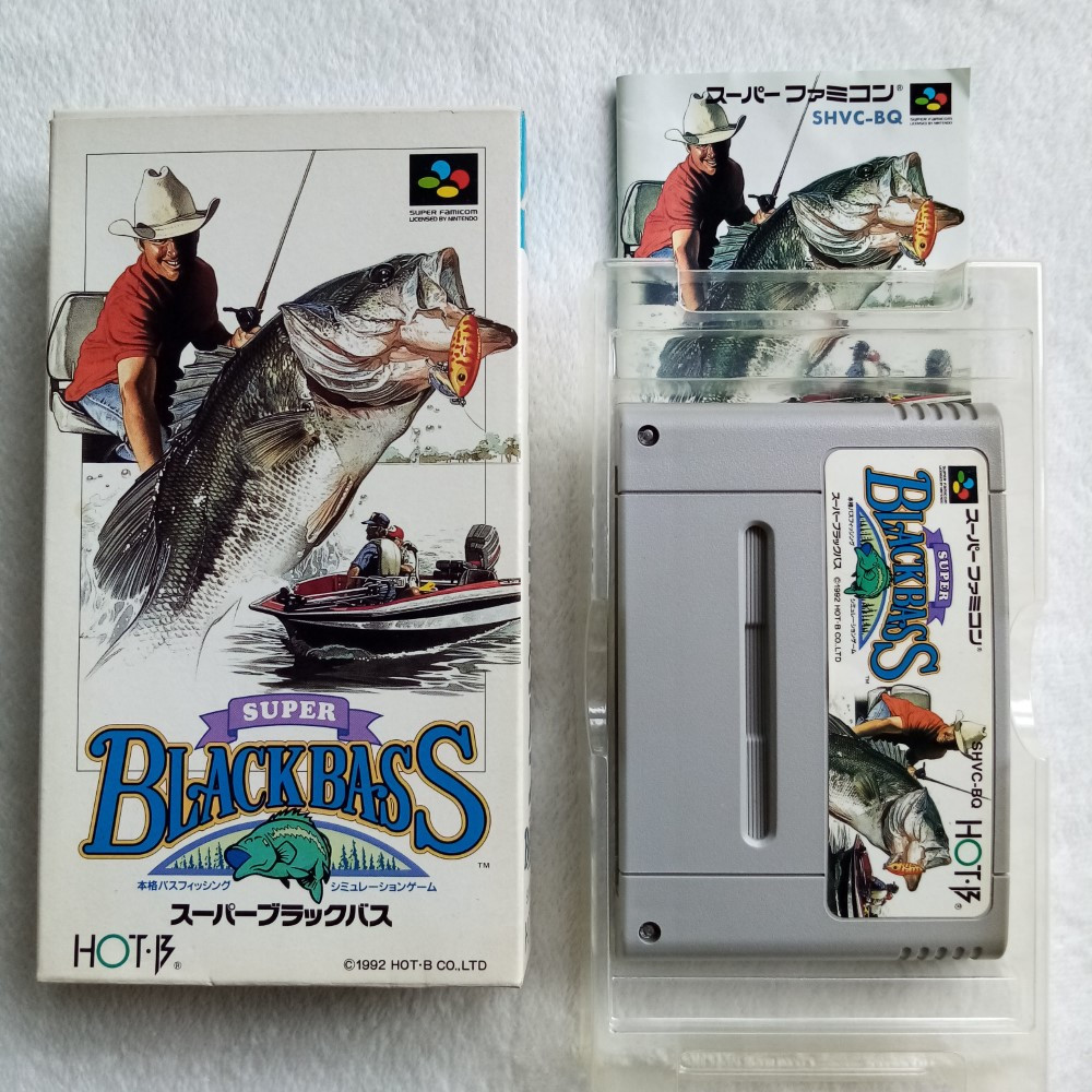 スーパーブラックバス Super Famicom Nintendo Sfc Japan Ver Fishing Hot B 1992 Shvc Bq