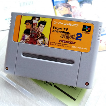 Slam Dunk 2 IH Yosen Kanzenban !! Super Famicom (Nintendo SFC) Japan Ver. Basket Animation Bandai 1995 SHVC-P-ASLJ