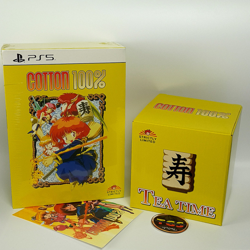 Cotton 100% Collector's Edition PS5 Strictly Limited Games (800Ex!)+PostCard NEW Shmup Shooting