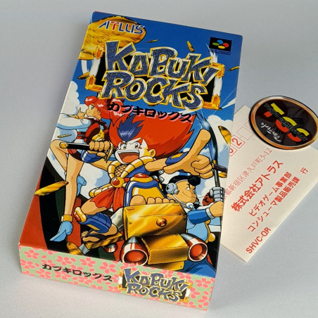 Kabuki Rocks (TBE+ Reg.Card) Super Famicom Japan Game Nintendo SFC RPG Atlus 1994
