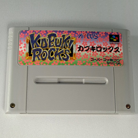 Kabuki Rocks + Reg.Card Super Famicom Japan Game Nintendo SFC RPG Atlus 1994
