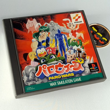 Paro Wars PS1 Japan Ver. Playstation 1 PS One Konami Parodius tactical Strategy
