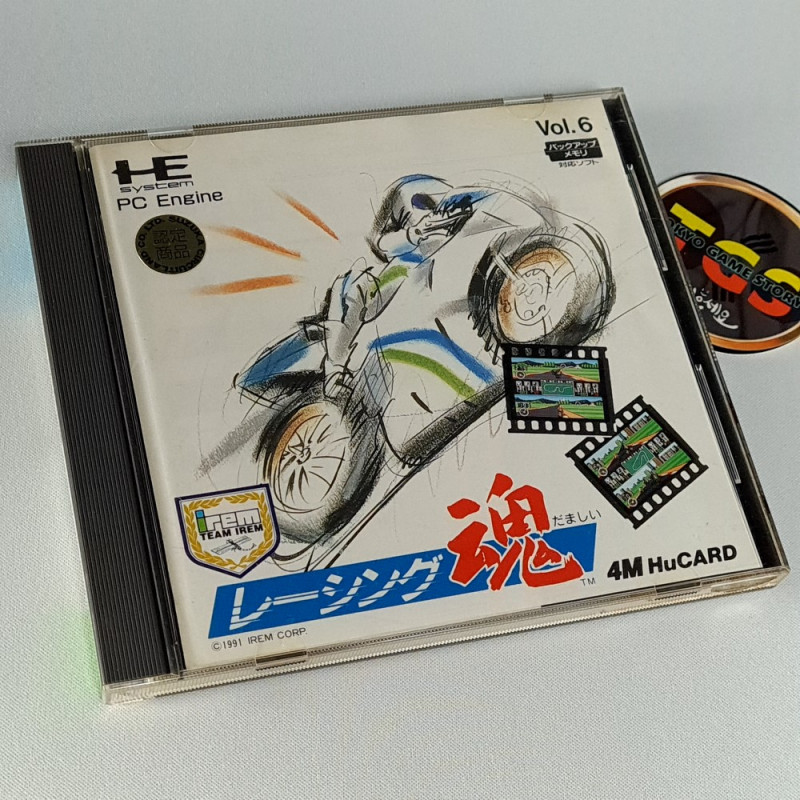 Racing Damashii Spirits Nec PC Engine Hucard Japan Ver. PCE Racing Irem 1991