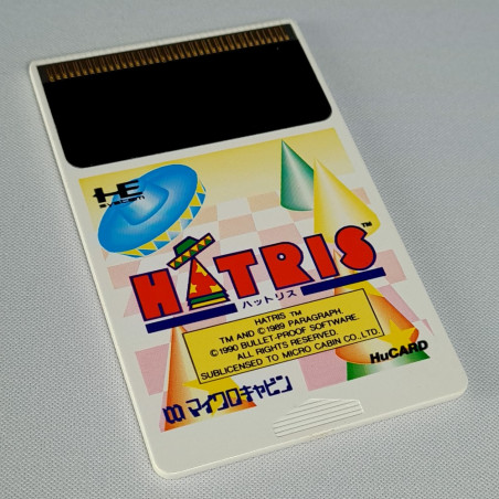 ハットリス NEC Pc Engine PCE Hucard Japan Ver. Tengen Réflexion Puzzle 1990