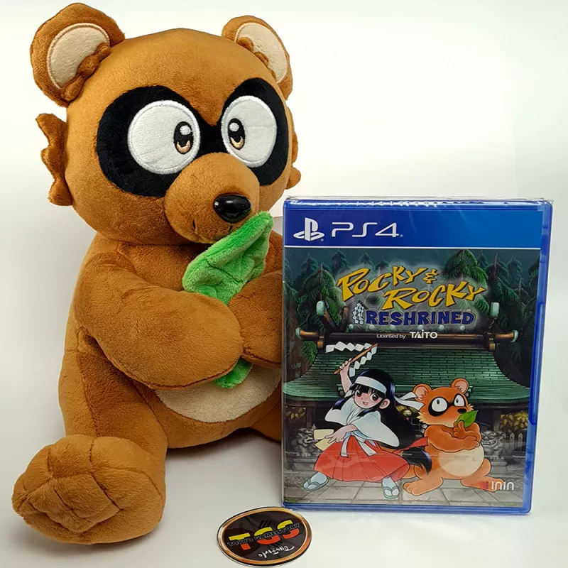 Pocky & Rocky Reshrined Kiki Kaikai +Plush PS4 Strictly Limited Games NEW