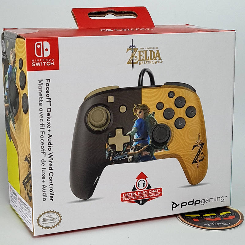 Zelda FaceOff Deluxe +Audio Wired Controller Manette SWITCH Euro Region Free NEW
