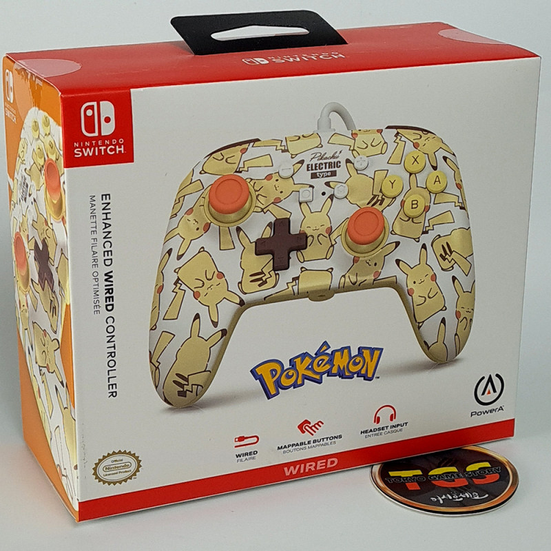 Pokémon Enhanced Wired Controller Manette SWITCH Euro Ed. Region Free NEW