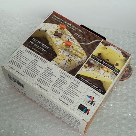 Pokémon Pikachu Blush Enhanced Wired Controller Manette SWITCH Euro Ed. Region Free NEW