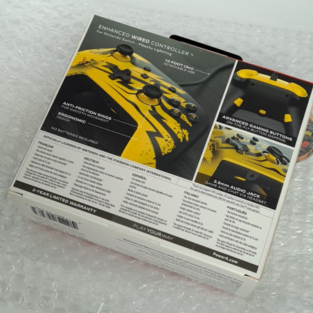 Pokémon Pikachu Lightning Enhanced Wired Controller Manette SWITCH Euro Ed. Region Free NEW