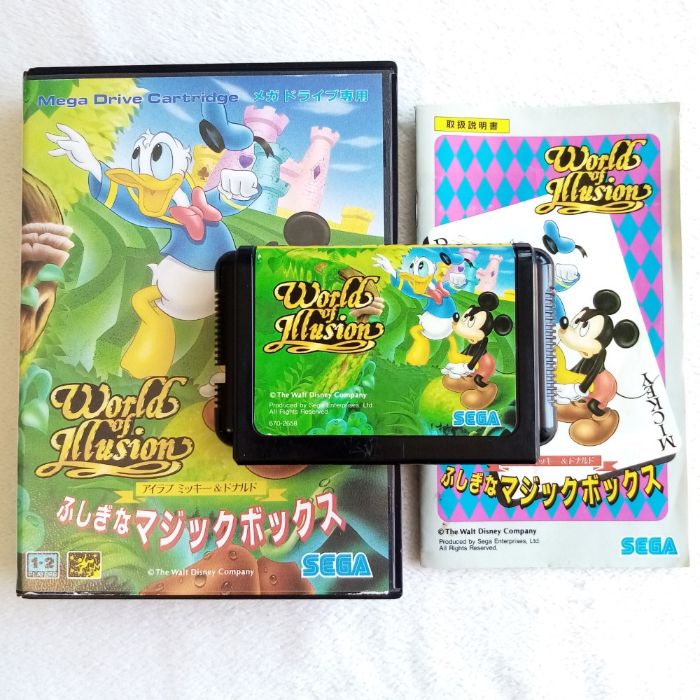 World Of Illusion Fushigi Na Magic Box I Love Mickey Donald Sega Megadrive Japan Ver Platform Action Disney Mega Drive