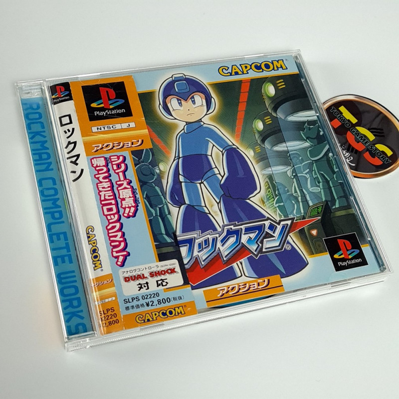 ROCKMAN +Spin.Card PS1 Japan Game Playstation 1 PS One Megaman