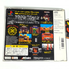Revolution X +Spin.Card PS1 Japan Ver. Playstation Acclaim Arcade Rail Gun Shooter
