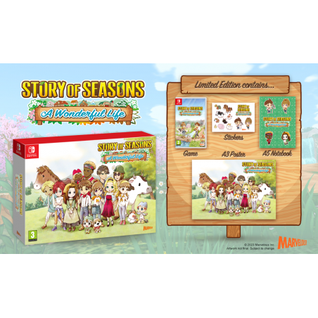 Story Of Seasons: A Wonderful Life Limited Edition Switch EU Game In EN-FR-DE-ES NEW