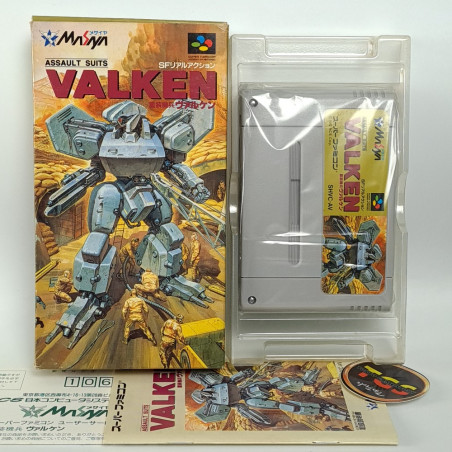 Assault Suits Valken + Reg.Card Super Famicom Japan Nintendo SFC Masaya Action Shoot Cybernator