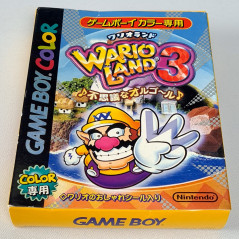 Wario Land 3 + Sticker Game Boy Color GBC Japan Warioland Gameboy Platform 2000 Nintendo