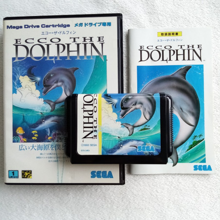 ECCO THE DOLPHIN SEGA MEGADRIVE JAPAN VER. DAUPHIN ACTION ADVENTURE MEGA DRIVE 1993 (DV-LN1)