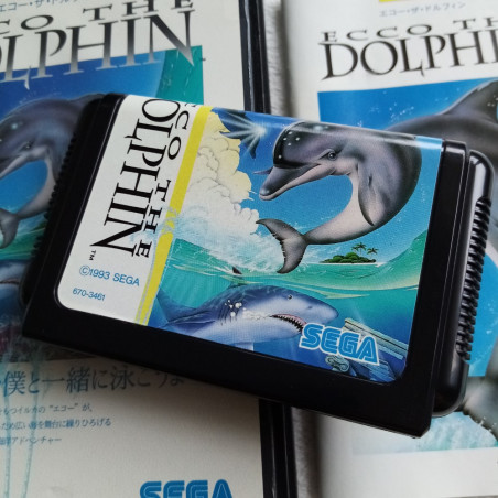 ECCO THE DOLPHIN SEGA MEGADRIVE JAPAN VER. DAUPHIN ACTION ADVENTURE MEGA DRIVE 1993 (DV-LN1)