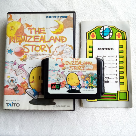THE NEWZEALAND STORY (MANUAL DAMAGED) SEGA MEGADRIVE JAPAN VER. ARCADE TAITO MEGA DRIVE 1990 (DV-LN1)
