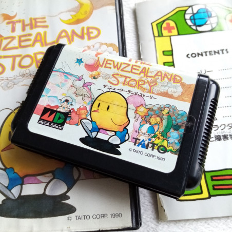 THE NEWZEALAND STORY (MANUAL DAMAGED) SEGA MEGADRIVE JAPAN VER. ARCADE TAITO MEGA DRIVE 1990 (DV-LN1)
