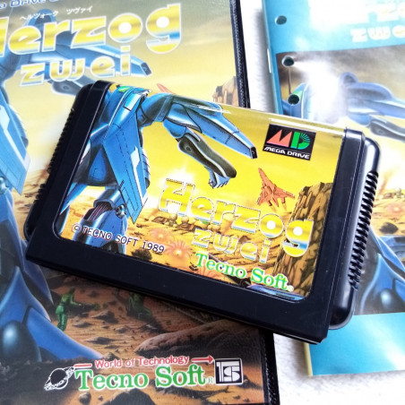 HERZOG ZWEI SEGA MEGADRIVE JAPAN VER. STRATEGY TECNO SOFT MEGA DRIVE 1989 (DV-LN1)