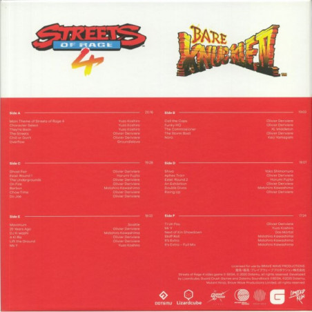 Vinyle Streets Of Rage 4 The Definitive Soundtrack GS013 3LP New(BARE KNUCKLE IV) Record